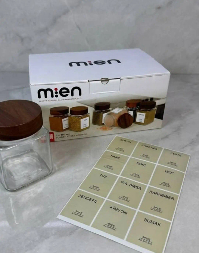 جا ادویه مکعبی MIEN ست 6 عددی